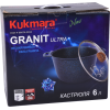 Кастрюля Kukmara 6л со стеклянной крышкой, АП линия Granit ultra (Red) кга62а