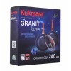 Сковорода Kukmara 24 см с ручкой, стеклянной крышкой, АП линия Granit Ultra (Red) сга241а