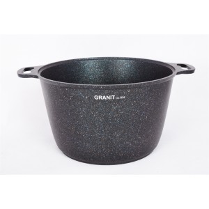 Кастрюля 10л со стекл. крышкой, АП линия Granit ultra (Blue)